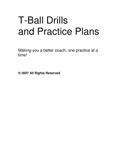 T-Ball Drills and Practice Plans