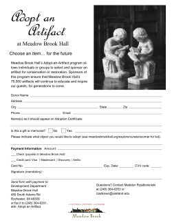 Adopt an Artifact - Meadow Brook Hall