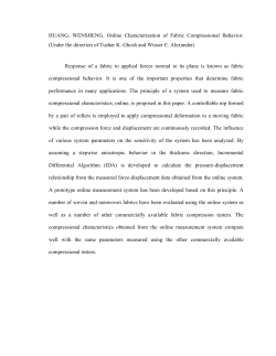 HUANG, WENSHENG. Online Characterization of Fabric