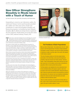Dr. Anthony Troiano Named Rhode Island Biosafety