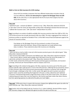 Myth vs Fact on title insurance for 3/25 markup