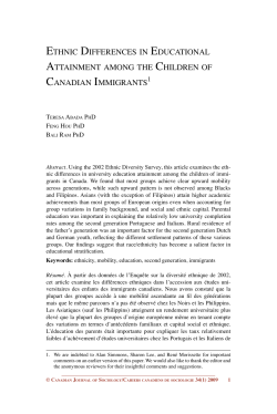 ethnic differences in educational attainment among the children of