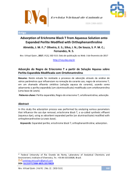 Adsorption of Erichrome Black T from Aqueous Solution onto
