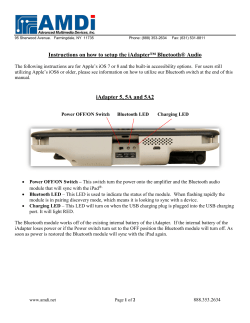 iAdapter 5 Bluetooth Audio Setup