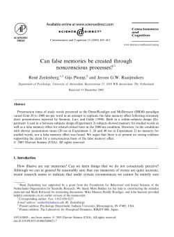 Can false memories be created through