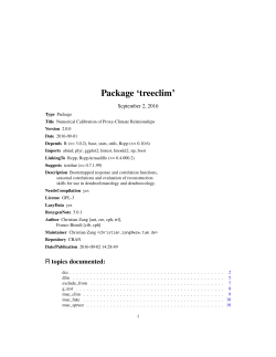 Package `treeclim`
