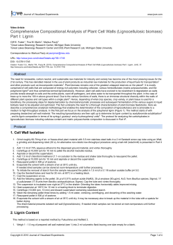 Comprehensive Compositional Analysis of Plant Cell Walls