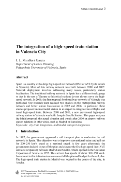 The integration of a high-speed train station in Valencia City