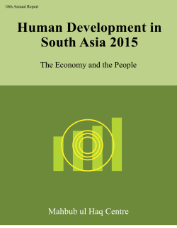 Launch of Human Development in South Asia 2015