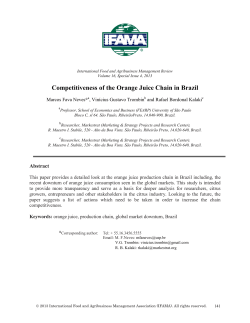 Competitiveness of the Orange Juice Chain in Brazil