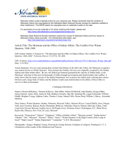 The Mormons and the Office of Indian Affairs