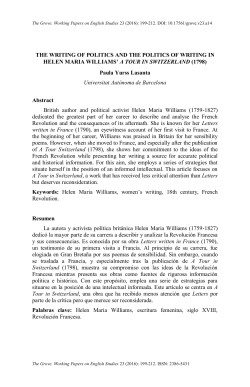 THE WRITING OF POLITICS AND THE POLITICS OF WRITING IN