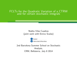 FCLTs for the Quadratic Variation of a CTRW and for certain