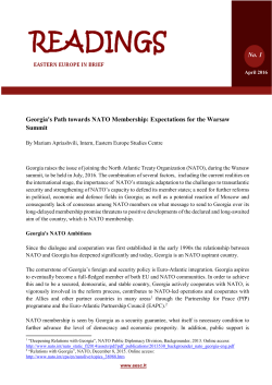 Georgia`s Path towards NATO Membership: Expectations for the