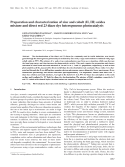 Preparation and characterization of zinc and cobalt (II, III) oxides