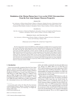 Modulation of the Tibetan Plateau Snow Cover on