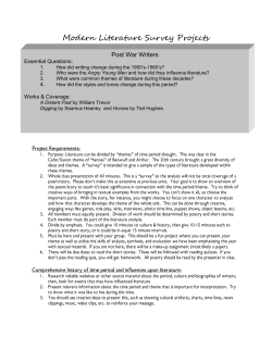 Modern Literature Survey Projects