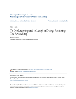 To Die Laughing and to Laugh at Dying: Revisiting The Awakening