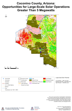 Coconino County Suitability Map for Large Scale Solar Projects