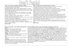 Paper 1 AIC: Choice of two questions character or themes