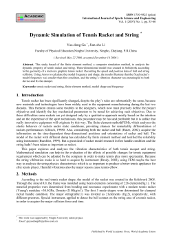 Dynamic Simulation of Tennis Racket and String