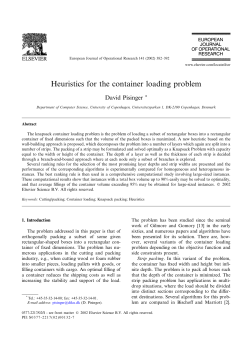 Heuristics for the container loading problem