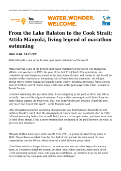 From the Lake Balaton to the Cook Strait: Attila M&aacute;nyoki, living