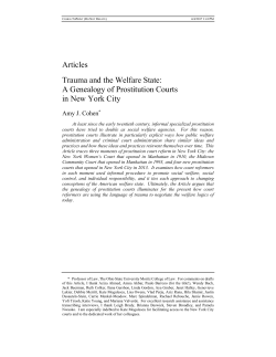 A Genealogy of Prostitution Courts in New York City