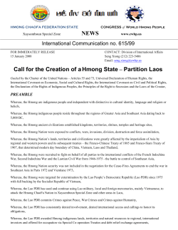 HMONG CHAOFA FEDERATION STATE and