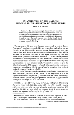 AN APPLICATION OF THE MAXIMUM PRINCIPLE TO THE