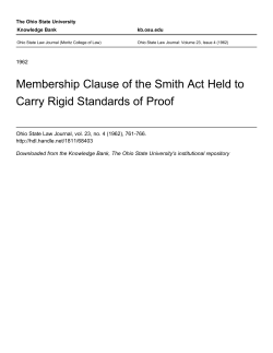 Membership Clause of the Smith Act Held to Carry Rigid Standards