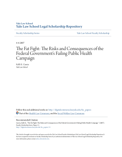 The Fat Fight: The Risks and Consequences of the Federal