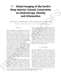 11 Global Imaging of the Earth`s Deep Interior: Seismic Constraints on