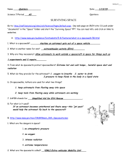 Surviving Space Activity Sheet complete 2015