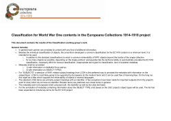 Object types (15 - Europeana Collections 1914-1918