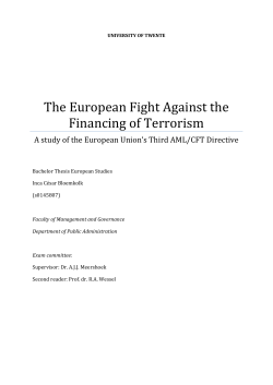 The European Fight Against the Financing of Terrorism