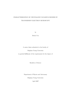 CHARACTERIZATION OF CRYSTALLINE VANADIUM DIOXIDE BY