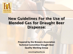 New Guidelines For the Use of Blended Gas for Draught Beer