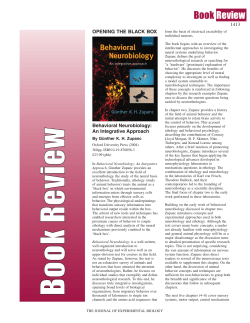 Book Review - Journal of Experimental Biology