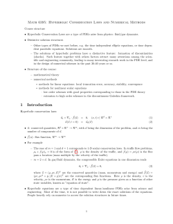 Introduction to Hyperbolic Conservation Laws