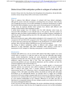 Distinct Blood DNA Methylation Profiles In Subtypes Of