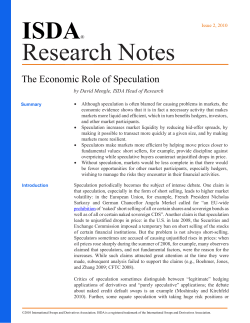 ISDA&reg; Research Notes