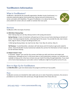 YardBusters Information Sheet