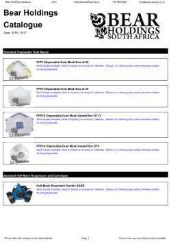Bear Holdings Catalogue