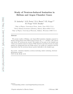 Study of Neutron-Induced Ionization in Helium and Argon Chamber