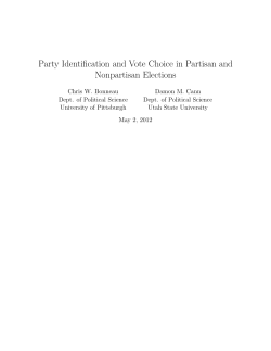 Party Identification and Vote Choice in Partisan and Nonpartisan