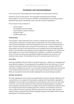 Conclusion and recommendations