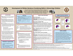 Development of Written Sentence Combining Skills in