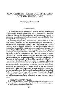 Conflicts Between Domestic and International Law