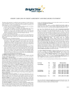 credit card line of credit agreement